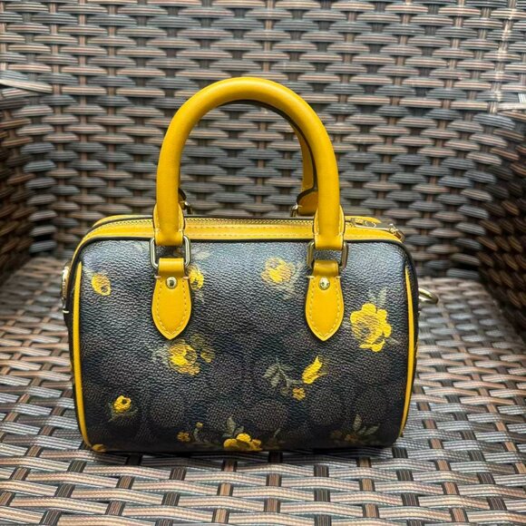 NWT Coach Mini Rowan Crossbody Bag Signature Canvas Floral CCF31 - Picture 2 of 7